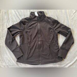 Women's Black Zip-Up Sporty Jacket